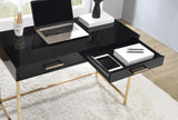 OSP Home Furnishings Alios Black Desk Black/Gold