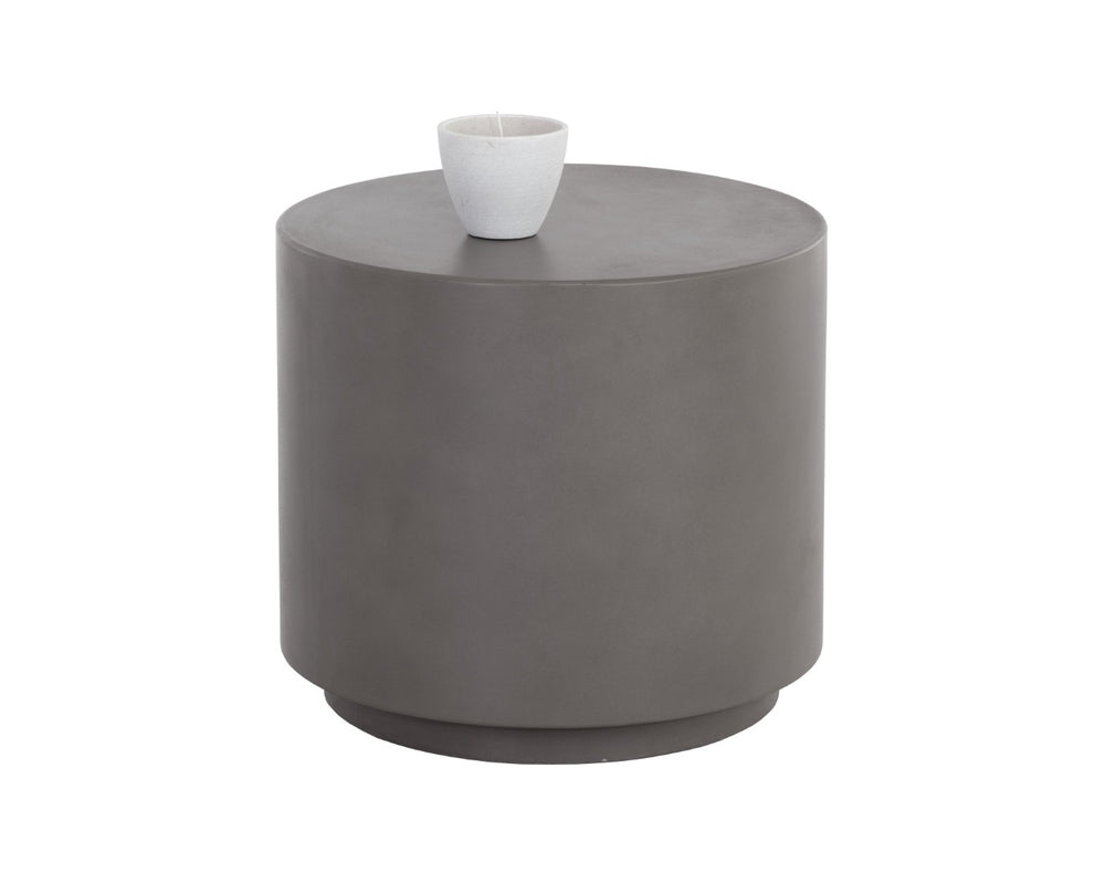 Sunpan RUBIN End Table - Stylish Grey Accent Table for Modern Living Rooms, Bedrooms, and Small Spaces 109593
