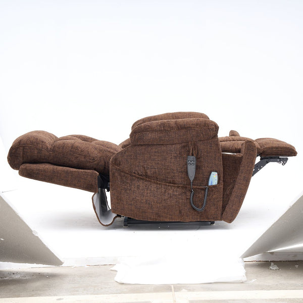 English Elm Old Age Electric Lift Chair With Massage & Heat, 180° Recline, Dual Motors, Cup Holders & Storage W547S00054