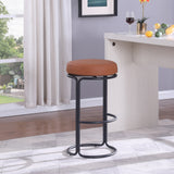 Madison Cognac Vegan Leather Bar Stool 985Cognac-C Meridian Furniture