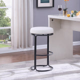 Madison Cream Vegan Leather Bar Stool 985Cream-C Meridian Furniture