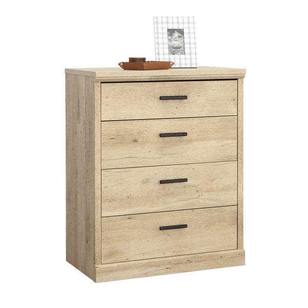 English Elm 4-Drawer Chest - Stylish Brown Finish With Rustic Handles For Effortless Organization & Display Space B356P402618