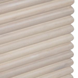 Crestview Collection Coastal Sleek Bleached Wood Cabinet With Textured Front, Hidden Pulls & Ample Storage For Living Room Cream Solid Wood Cvfdr1229