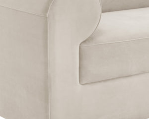 Sunpan Ionic Sofa - Contemporary Elegance with Rounded Comfort, Luxurious Upholstery for Any Space Meg Taupe