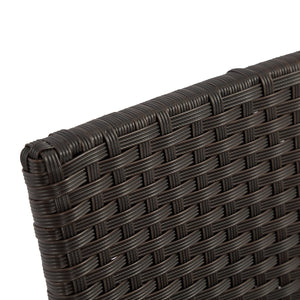 English Elm Christopher Knight Home® - CONWAY Outdoor Wicker Barstool Set of 2 – Powder-Coated Iron Frame, Weather-Resistant Poly Wicker, Stylish Dark Brown 59002.00DBRN