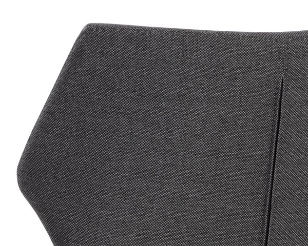 Sunpan James Stackable Dining Chair Set of 2 - Stylish Faux Leather with Unique Backrest Design, Modern Charm City Grey