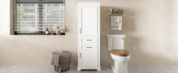 English Elm 71-inch Freestanding Bathroom Vanity with Soft-Close Doors, Adjustable Shelves, Drawers & Anti-Tip Stability N729P335588K