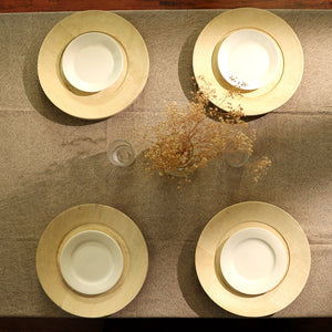 English Elm Handcrafted 13" Wooden Charger Plate – Rustic Tableware For Elegant Dining & Sustainable Style B346P321278