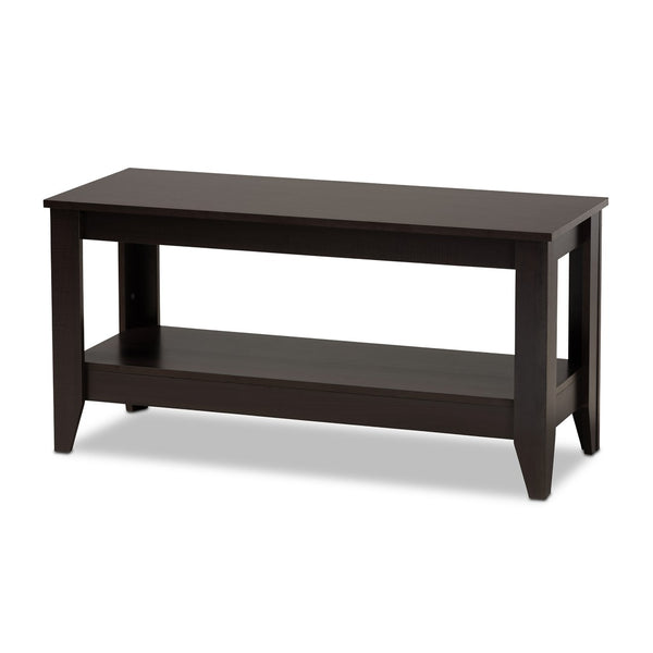 Baxton Studio Baxton Elada Modern Wenge Wood Coffee Table with Open Shelf - Stylish Storage for Contemporary Living CT8000-Wenge-CT