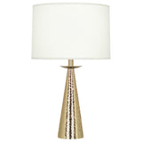 Robert Abbey Dal Accent Lamp Modern Brass Finish Oyster Linen Shade