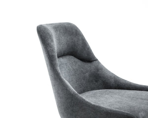 English Elm Fenshawe Black Upholstered Dining Chair Set of 2 - Acacia Legs, 18.5" Seat Height, Stylish Comfort B2736P354341