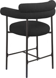 Blake Black Boucle Fabric Counter Stool 986Black-C Meridian Furniture