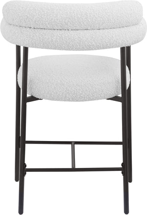 Blake Cream Boucle Fabric Counter Stool 986Cream-C Meridian Furniture