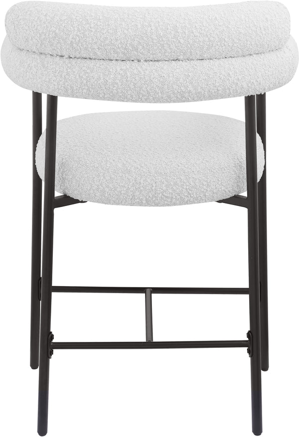 Blake Cream Boucle Fabric Counter Stool 986Cream-C Meridian Furniture