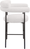 Blake Cream Boucle Fabric Counter Stool 986Cream-C Meridian Furniture