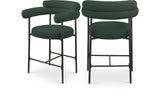 Blake Green Boucle Fabric Counter Stool 986Green-C Meridian Furniture