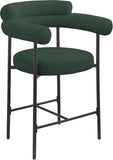 Blake Green Boucle Fabric Counter Stool 986Green-C Meridian Furniture