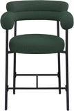 Blake Green Boucle Fabric Counter Stool 986Green-C Meridian Furniture