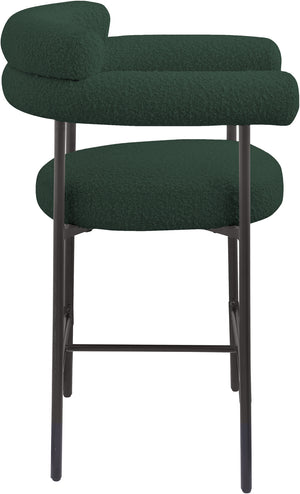 Blake Green Boucle Fabric Counter Stool 986Green-C Meridian Furniture