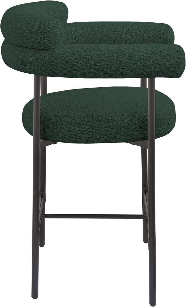 Blake Green Boucle Fabric Counter Stool 986Green-C Meridian Furniture