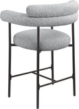 Blake Grey Boucle Fabric Counter Stool 986Grey-C Meridian Furniture