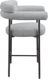 Blake Grey Boucle Fabric Counter Stool 986Grey-C Meridian Furniture