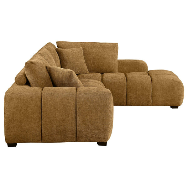 English Elm Florence Amber Tufted L-shaped Sectional with Pocket Coil Seating for Living Rooms B062S01440