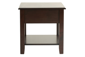 English Elm Espresso Ogumi Veneer 3pc Occasional Table Set - Modern Coffee & End Tables with Drawers, Open Shelf Antique Black,Espresso 28 L x 10 W x 51 H B011S01997