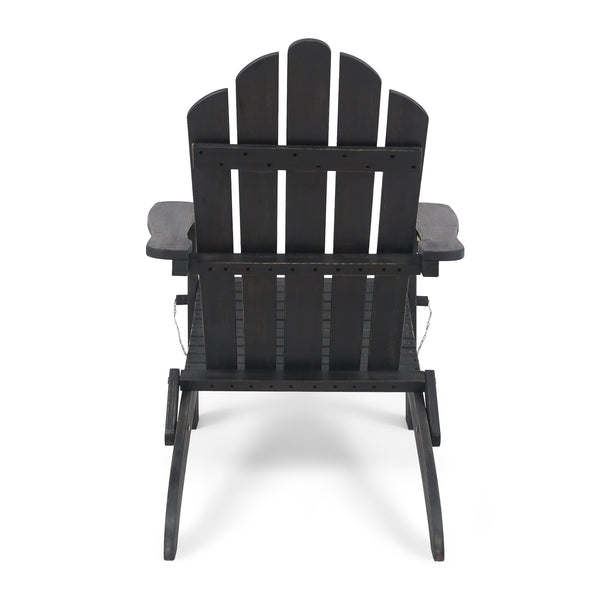 English Elm Christopher Knight Home® - HOLLYWOOD Acacia Wood Foldable Adirondack Chair for Patio & Poolside — Weather-Resistant, Classic Comfort DARK GREY 39.25 L x 24.5 W x 7.75 H 62399.00DGRY