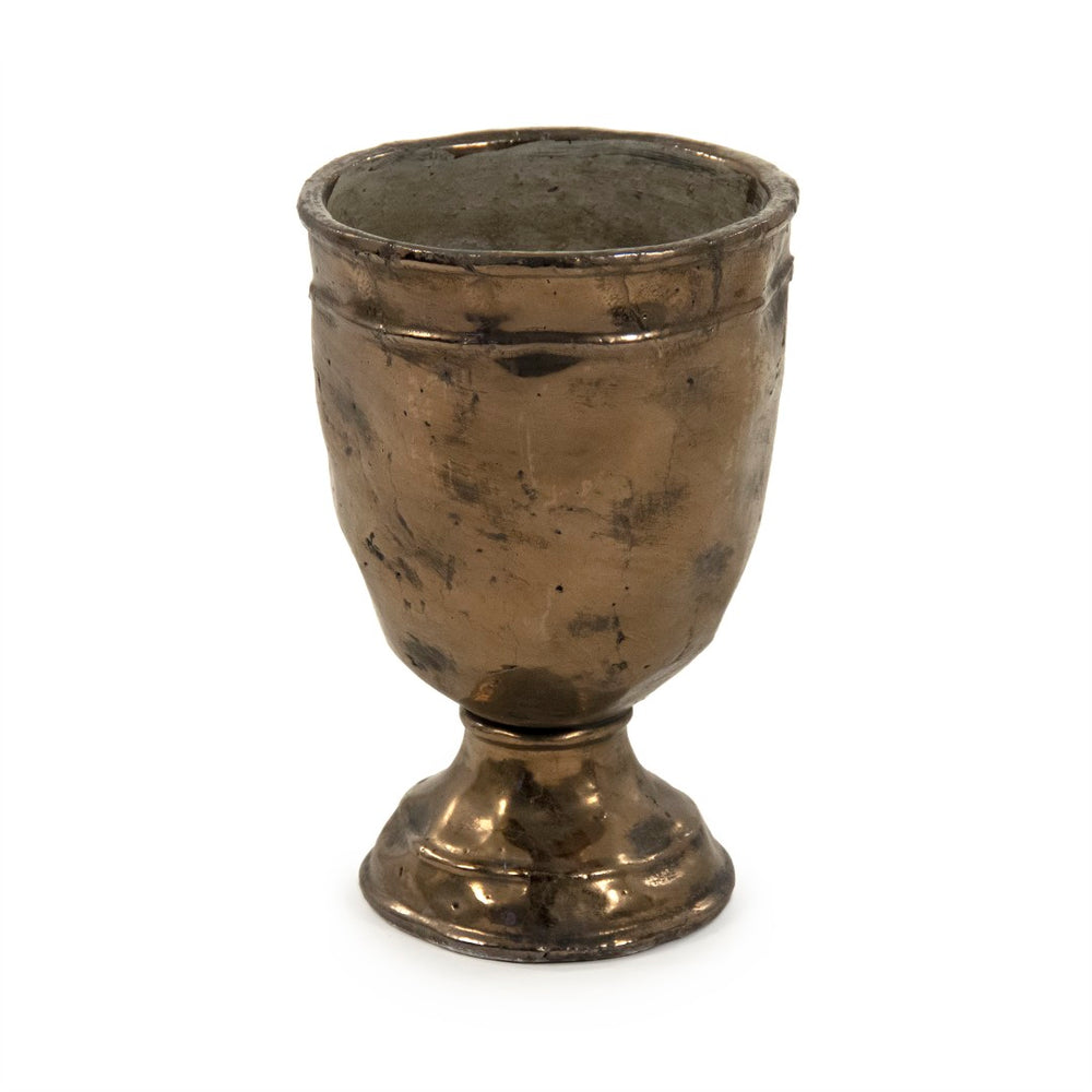 Zentique Distressed Vase - Stunning Bronze Ceramic Accent For Elegant Home Decor And Unique Floral Displays Distressed Metallic Bronze Ceramic 9872m A773