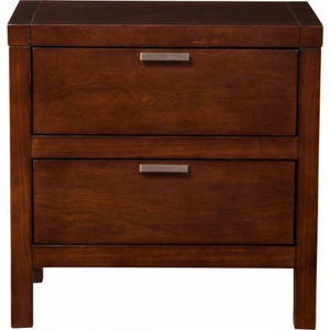 Carmel 2-Drawer Nightstand in Rich Cappuccino - Contemporary Storage Solution for Your Bedroom