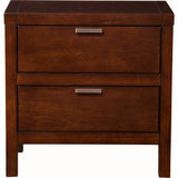 Carmel 2 Drawer Nightstand, Cappuccino