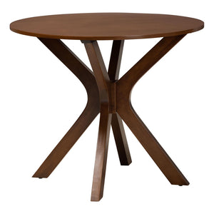 Baxton Studio Baxton Studio Sadie 5-Piece Dining Set - Modern Grey & Walnut Wood, Stylish Comfort for Any Space Sadie-Grey/Walnut-5PC Dining Set