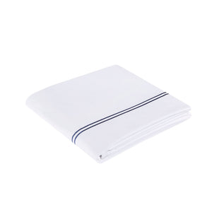 JLA Home Madison Park Signature - 100% Cotton sateen duvet cover set - 500TC embroidered border, OEKO-TEX certified luxury bedding perfect for hotel-quality comfort and easy care White/Navy MPS12-510