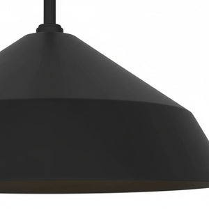 English Elm 14 Inch Matte Black Integrated Led Pendant Dimmable Etched Glass Kitchen Fixture B370P399324