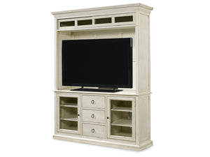 Summer Hill Entertainment Console with Hutch - Stylish Storage, Adjustable Shelves & Drawers