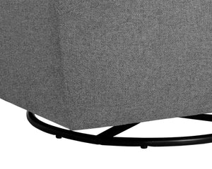 Sunpan SILVANA Glider Lounge Chair - Modern Belfast Koala Grey with 360° Swivel & Supportive Comfort 107421
