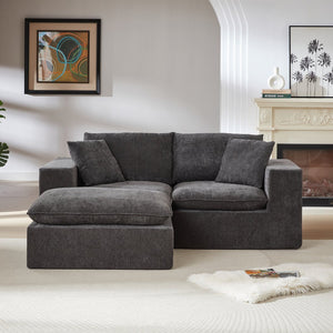 English Elm Modern Chenille Cloud Sofa - Stylish Modular Design For Maximum Comfort In Any Contemporary Space W3396S00050