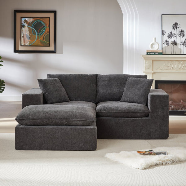 English Elm Modern Chenille Cloud Sofa - Stylish Modular Design For Maximum Comfort In Any Contemporary Space W3396S00050
