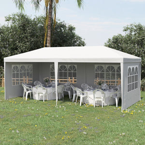 English Elm Outsunny 10' X 20' Elegant Party Tent With Removable Sidewalls – Perfect For Weddings & Events! W2225P200417-GIGA