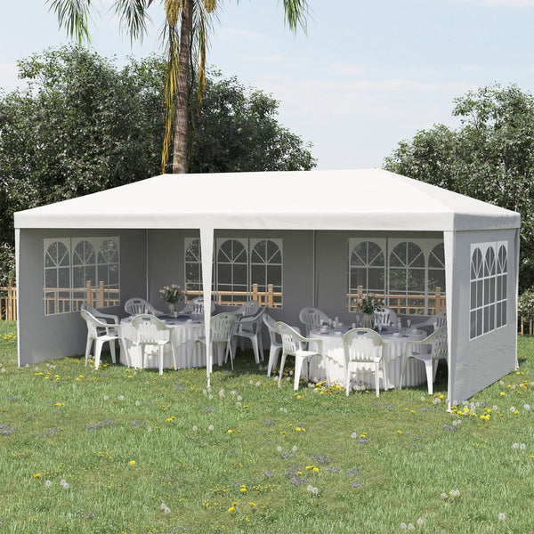 English Elm Outsunny 10' X 20' Elegant Party Tent With Removable Sidewalls – Perfect For Weddings & Events! W2225P200417-GIGA