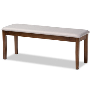 Baxton Studio Baxton Studio Gustavo Modern 6-Piece Dining Set with Grey Upholstery & Walnut Wood Finish Elegance RH317C-Grey/Walnut-6PC Dining Set