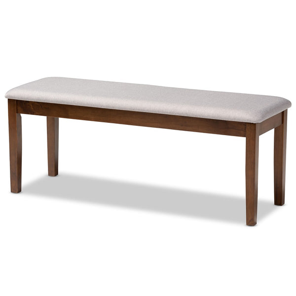 Baxton Studio Baxton Studio Gustavo Modern 6-Piece Dining Set with Grey Upholstery & Walnut Wood Finish Elegance RH317C-Grey/Walnut-6PC Dining Set