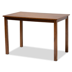 Baxton Studio Baxton Caron 5-Piece Dining Set in Grey Fabric with Walnut Brown Finish - Modern Comfort for All RH317C-Grey/Walnut-5PC Dining Set