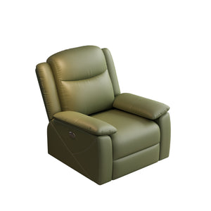 English Elm Rocker Power Recliner with USB Charging Port and 360° Swivel, Ergonomic Overstuffed Comfort Green W3795P357745