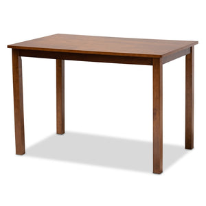 Baxton Studio Baxton Studio Sefa Modern 5-Piece Dining Set with Grey Upholstery & Walnut Finish for Stylish Dining Sefa-Grey/Walnut-5PC Dining Set