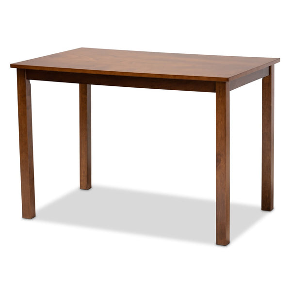 Baxton Studio Baxton Studio Sefa Modern 5-Piece Dining Set with Grey Upholstery & Walnut Finish for Stylish Dining Sefa-Grey/Walnut-5PC Dining Set