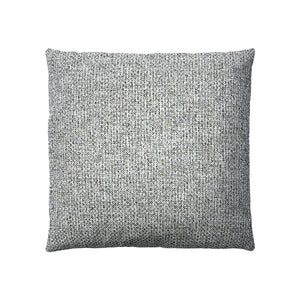 JLA Home Chapel Hill - Solid Textured Square Pillow 20x20 — Woven Multicolor Accent with Removable Shell, Plush Feather Blend Navy/Beige CH30-0039