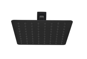 English Elm High Pressure Square Rain Shower Head Stainless Steel Spa Grade Full Body Coverage Matte Black W127264834