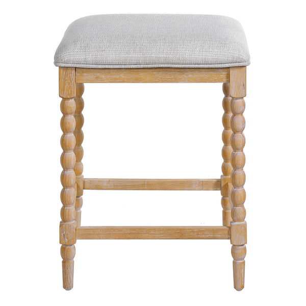 English Elm Christopher Knight Home® - 26''Counter 26'' Counter Stools Set Of 2 - Upholstered Foam-Padded Seats, Solid Acacia Wood Frame, Natural Finish N780P339749N